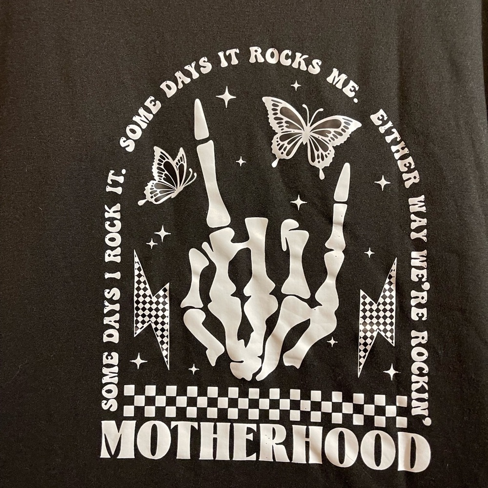 Motherhood Black Graphic Kids T-Shirt